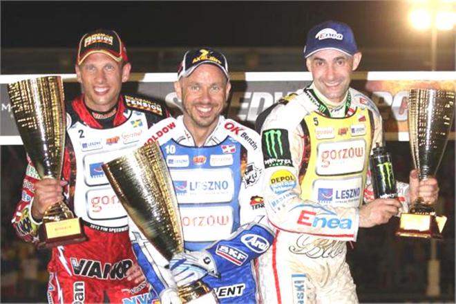 Najlepsi w Gorican. Od lewej: Andreas Jonsson, Nicki Pedersen i Tomasz Gollob