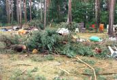 Nawałnica na obozem harcerskim w Grotowie       