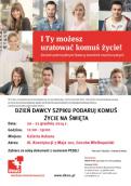 Podaruj komuś życie na święta, zostań dawcą  szpiku
