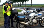 Policyjne motocykle w akcji na krajowej „trójce”