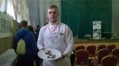 Kucharska czapka za fioletowy ziemniak