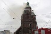 Kłęby dymu unoszą się nad gorzowska katedrą, pali się wieża!