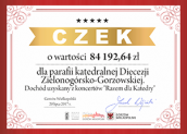Pieniądze z koncertów „Razem dla Katedry”