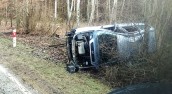 Miał dwa promile, wsiadł za kierownicę i dachował