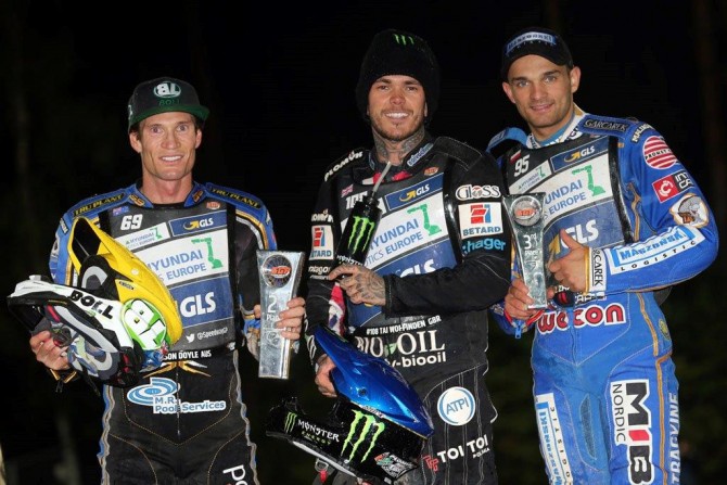 Tak było przed rokiem. Od lewej: Jason Doyle, Tai Woffinden i Bartosz Zmarzlik