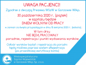 30 października dniem wolnym w  szpitalu