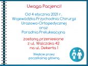 Szpitalne poradnie zmieniają lokalizację