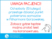 Zmiana siedziby punktu pobierania wymazów