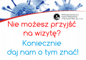 Nie możesz przyjść na wizytę? Daj znać o tym szpitalowi