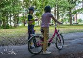 Egzaminy na karty rowerowe pod okiem policjantów