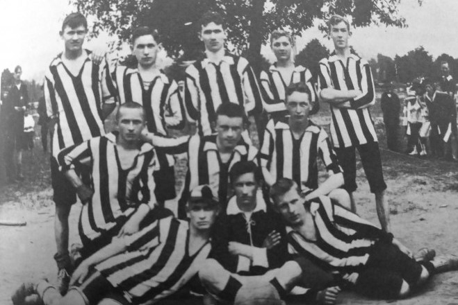 Na zdjęciu drużyna S.C. Preussen Landsberg