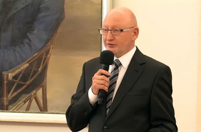 Bogusław Dziekański w Pałacu Prezydenckim w 2013 roku