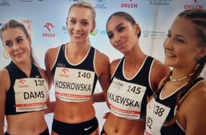Nasze brązowe medalistki w biegu 4x100 metrów