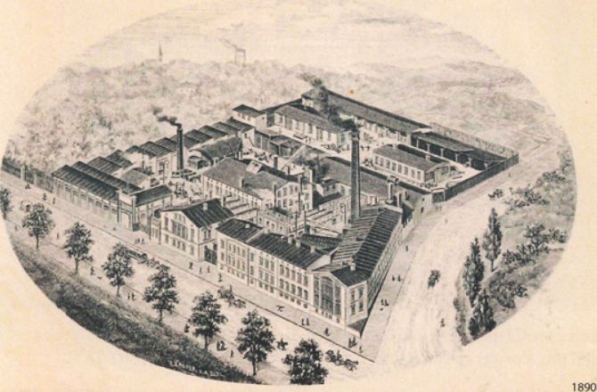Widok fabryki Carla Jaehne w 1890 roku