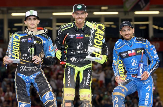 Od lewej: Jack Holder, Martin Vaculik i Bartosz Zmarzlik