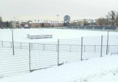 Stadion pod śnieżną pierzynką