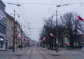 Jednak miasto ładnie wygląda z flagami