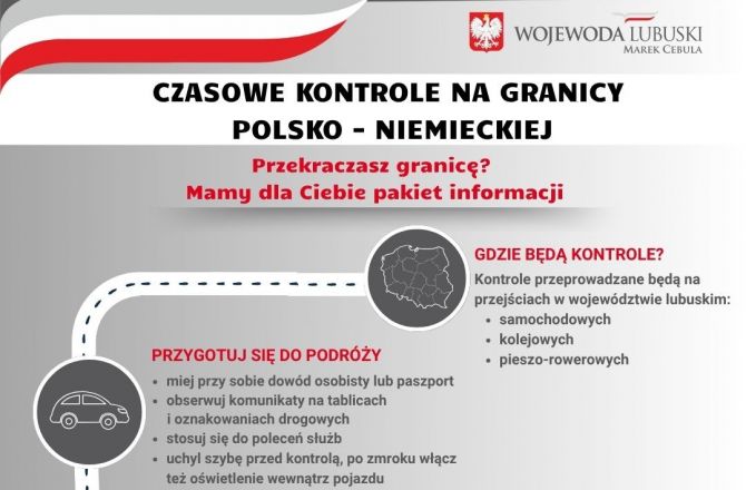 Tymczasowe kontrole na granicy z Niemcami i Litwą