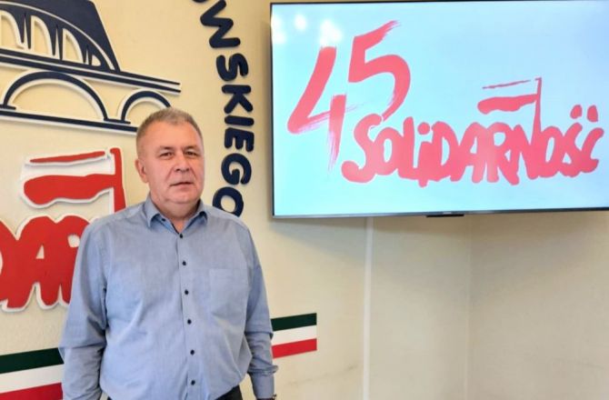 Przewodniczący gorzowskiej Solidarności - Waldemar Rusakiewicz