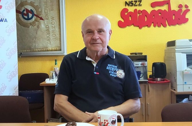 Andrzej Jan Majewski niedawno gościł w Gorzowie i odwiedził m.in. siedzibę Solidarności Enea Gorzów