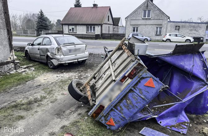 Miał prawie dwa promile, wjechał autem w budynek